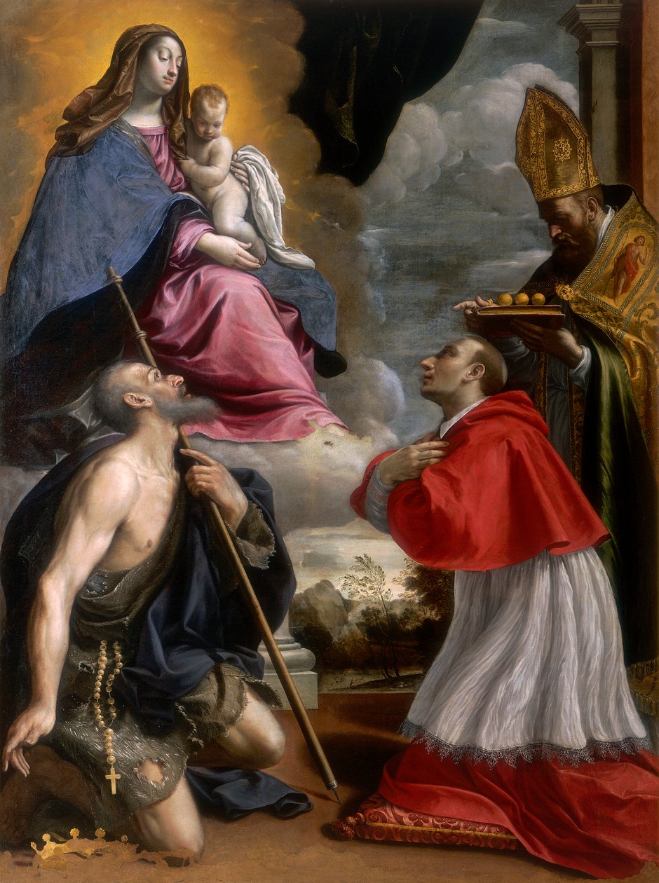Madonna med barn og hellige av Giovanni Battista Pesari
