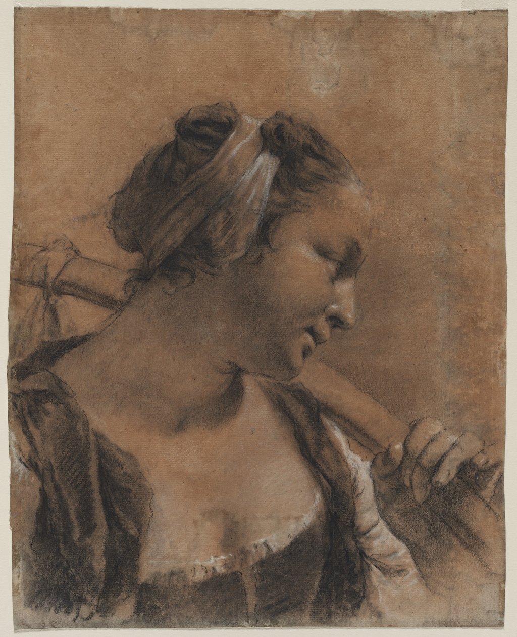 Et portrett av Rosa med en skulderpinne av Giovanni Battista Piazzetta