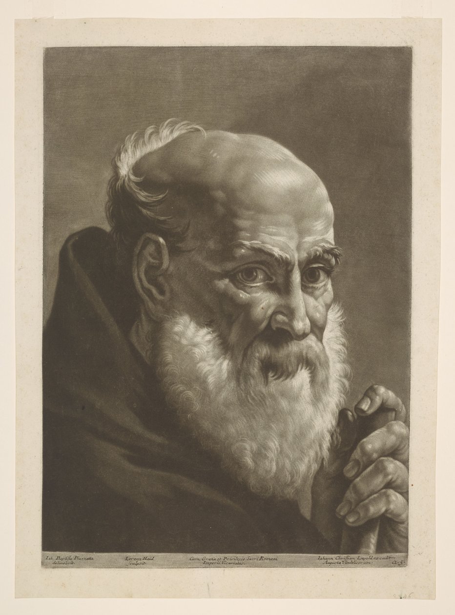 Skjeggete munk av Giovanni Battista Piazzetta