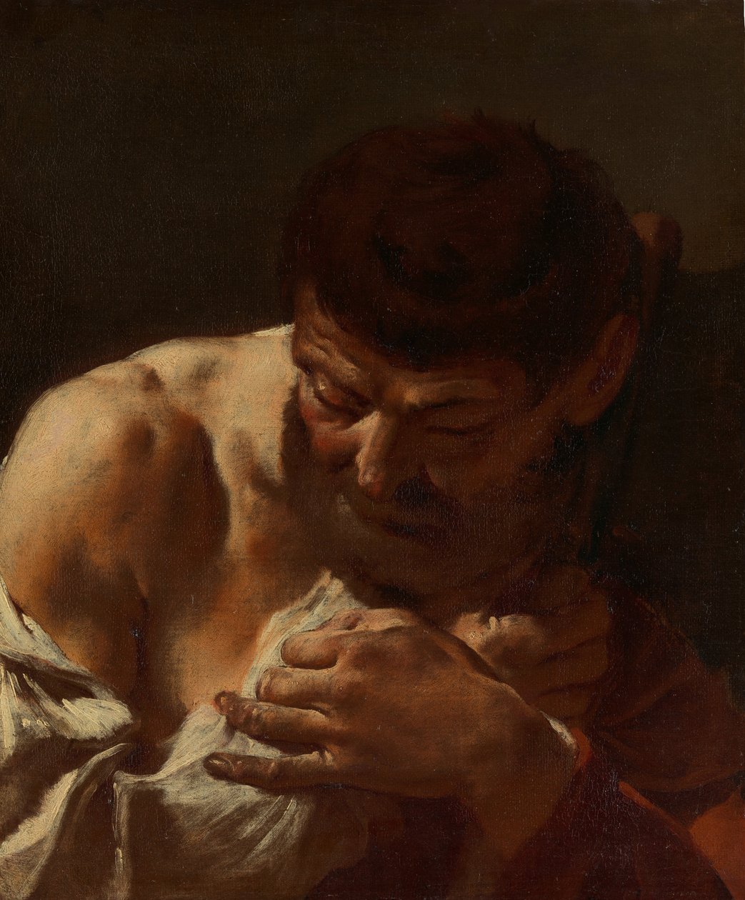 Byste av en mann Saint Matthias, ca. 1715-20. av Giovanni Battista Piazzetta