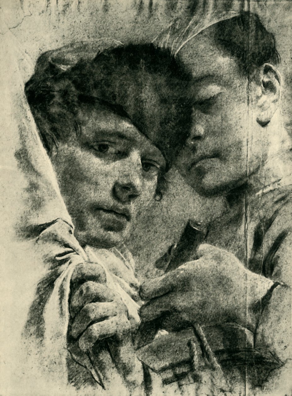 Trommeslager og flaggbærer, tidlig på midten av 1700-tallet, 1943. av Giovanni Battista Piazzetta
