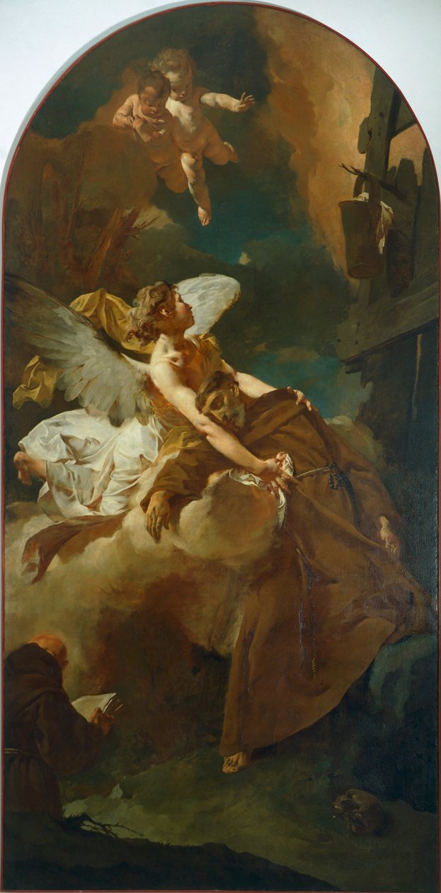 The Ecstasy of St Francis, av Giovanni Battista Piazzetta (1682-1754). av Giovanni Battista Piazzetta