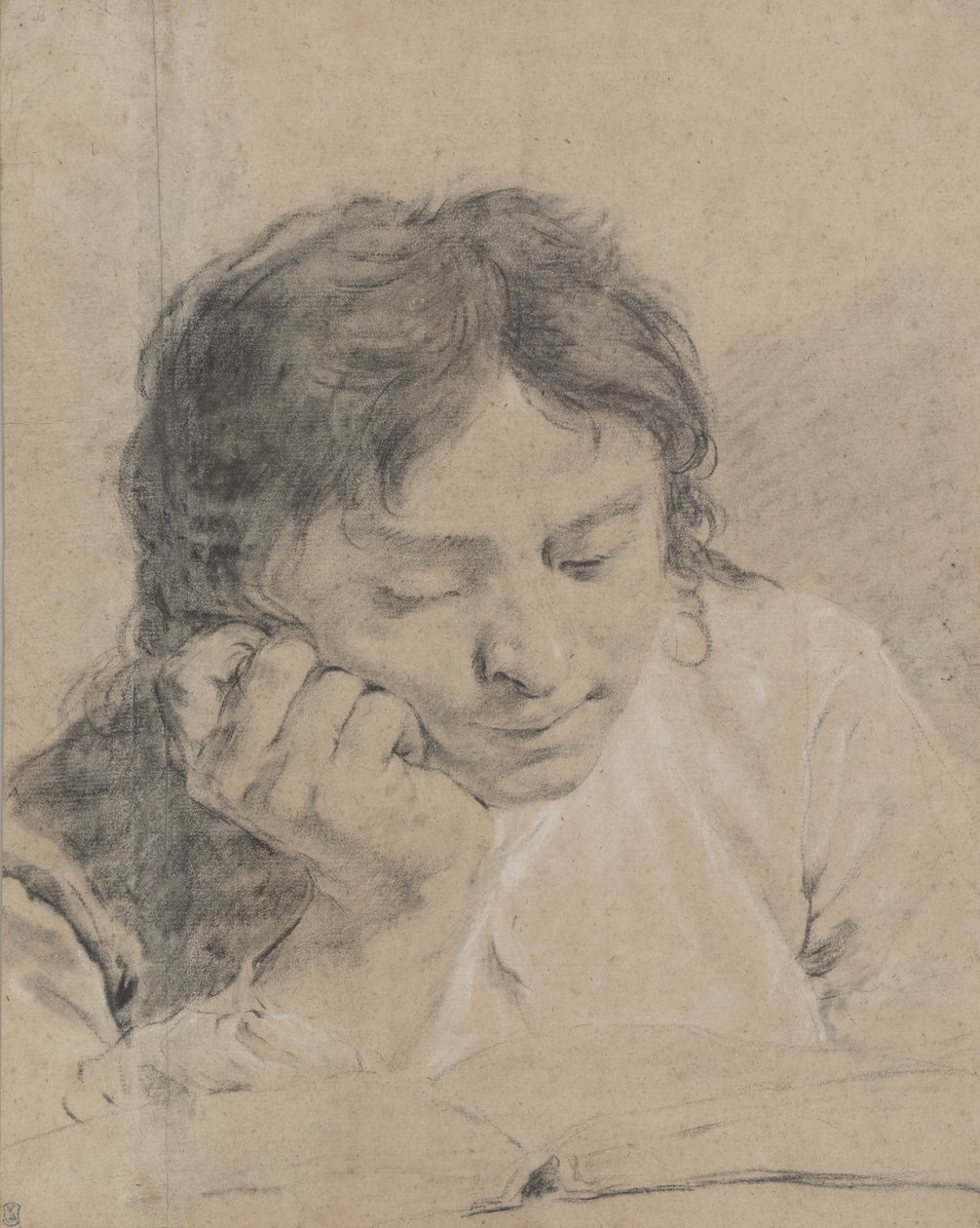 Ung gutt som leser en bok av Giovanni Battista Piazzetta