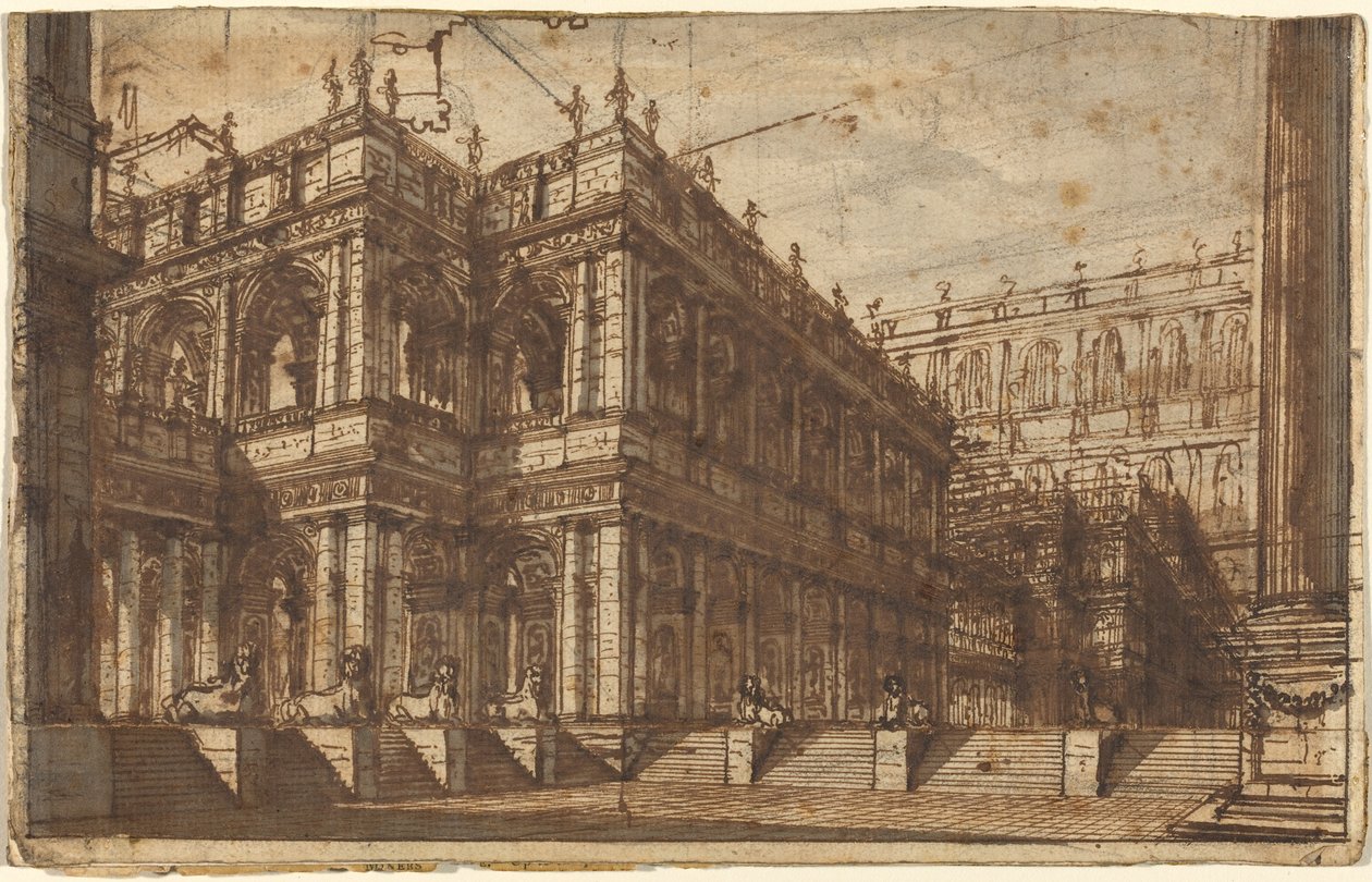 Et eldgammelt forum med portikoer av Giovanni Battista Piranesi