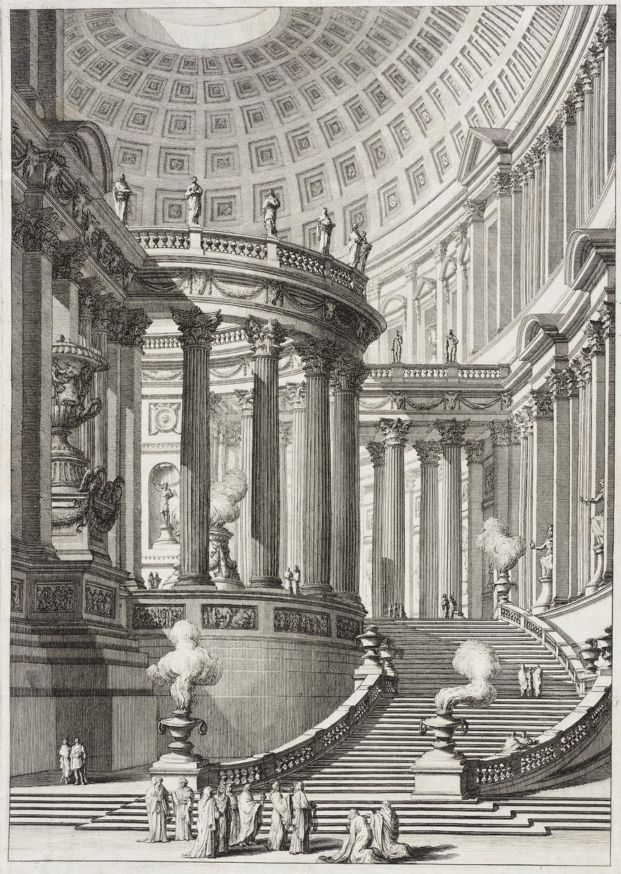 Antikt tempel av Giovanni Battista Piranesi