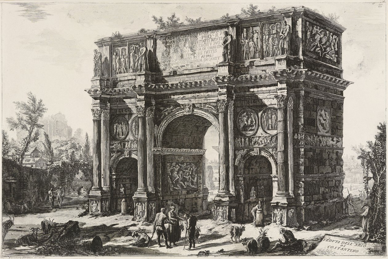 Utsikt over Konstantinbuen av Giovanni Battista Piranesi