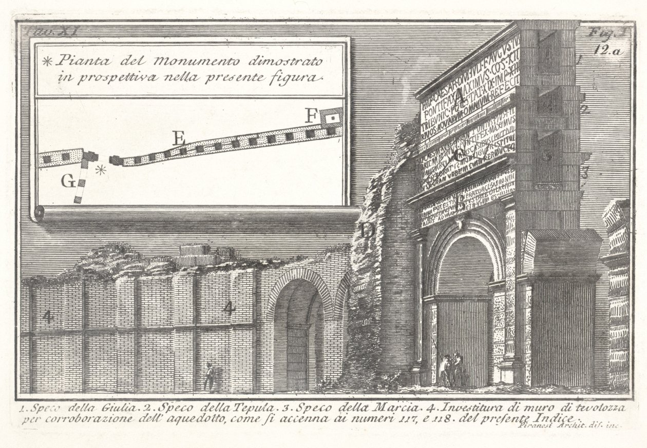 Akvedukten til Acqua Giulia, Speco della Giulia av Giovanni Battista Piranesi