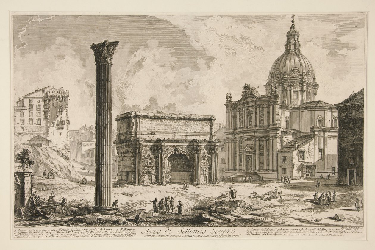 Septimius Severus-buen, fra Vedute di Roma av Giovanni Battista Piranesi