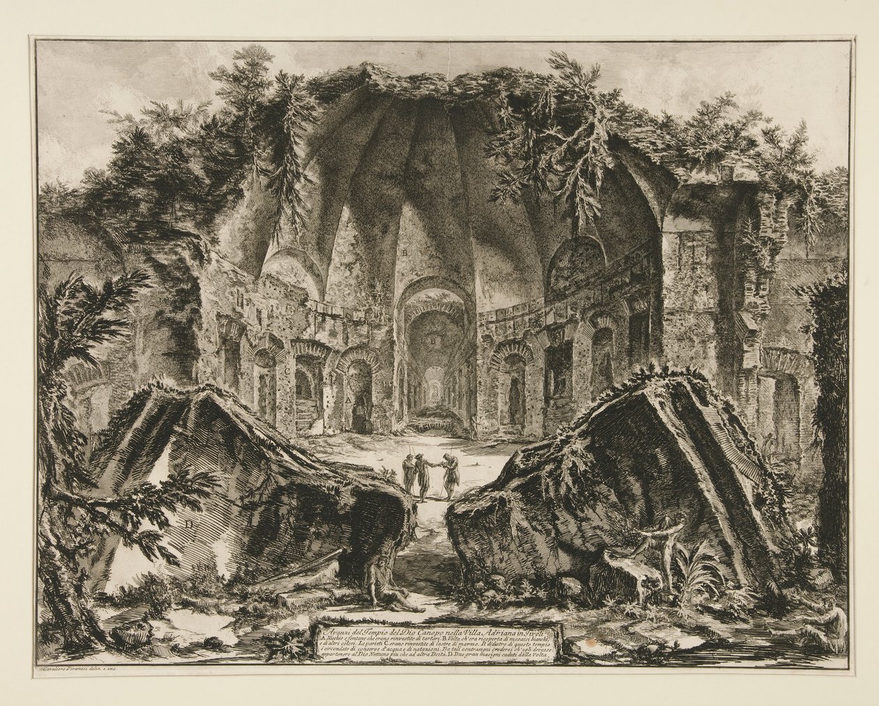 Rester av Guds tempel Canopus ved Hadrian av Giovanni Battista Piranesi