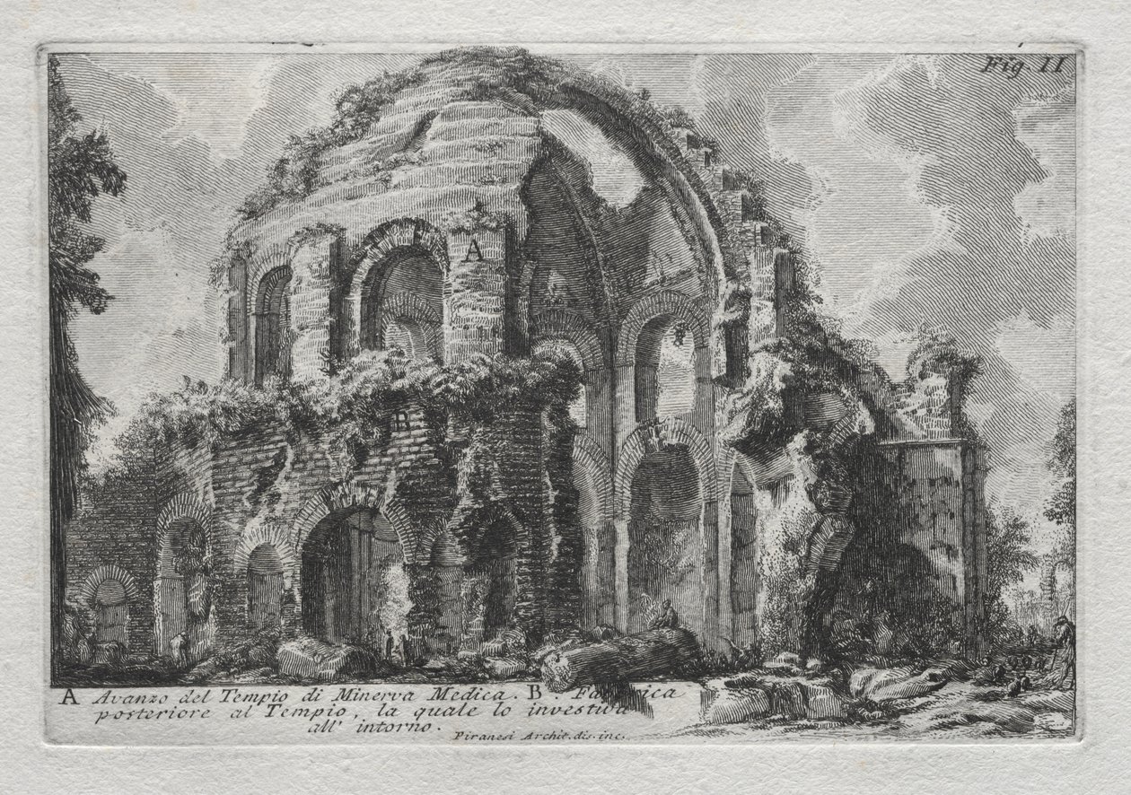 Resten av tempelet til Minerva Medica av Giovanni Battista Piranesi