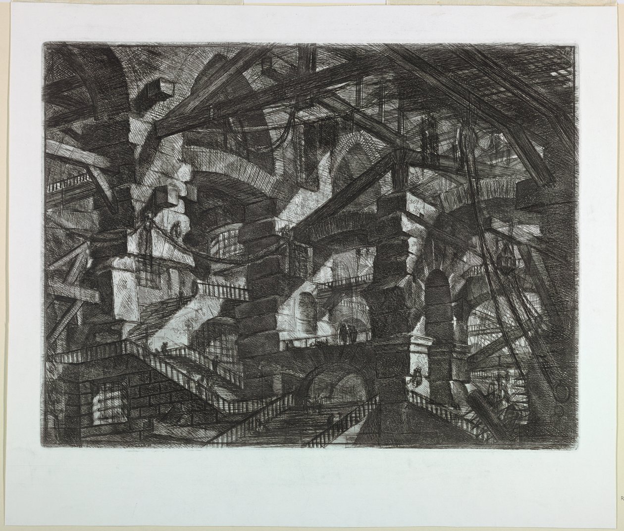 Carceri-serien, plate XIV av Giovanni Battista Piranesi
