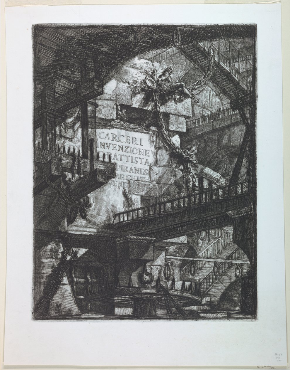 Carceri-serien, tittelside av Giovanni Battista Piranesi
