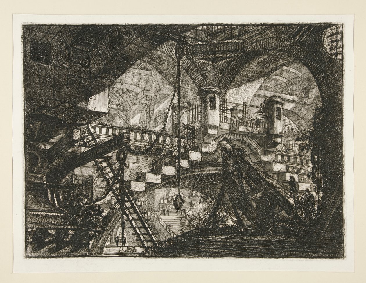 Carceri, XI: The Arch with a Shell Ornament av Giovanni Battista Piranesi