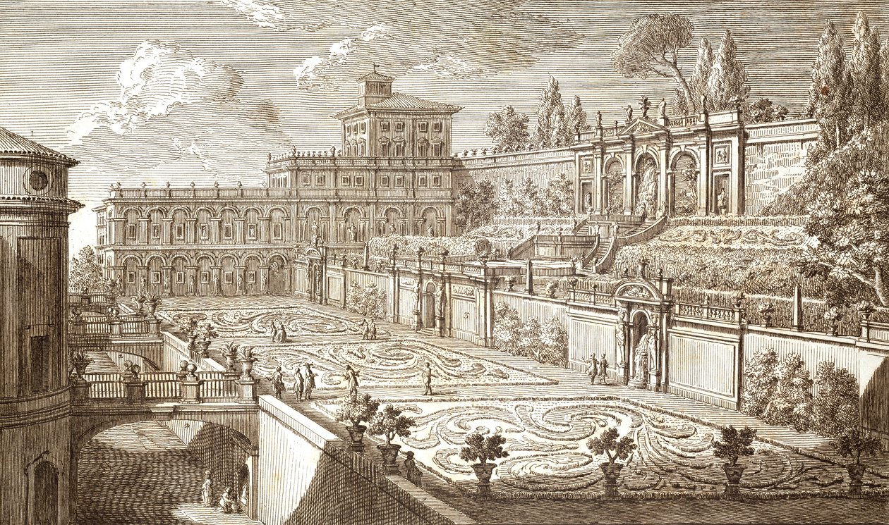 Colonna Gardens i Roma, av Giovanni Battista Piranesi (1720-1778) av Giovanni Battista Piranesi