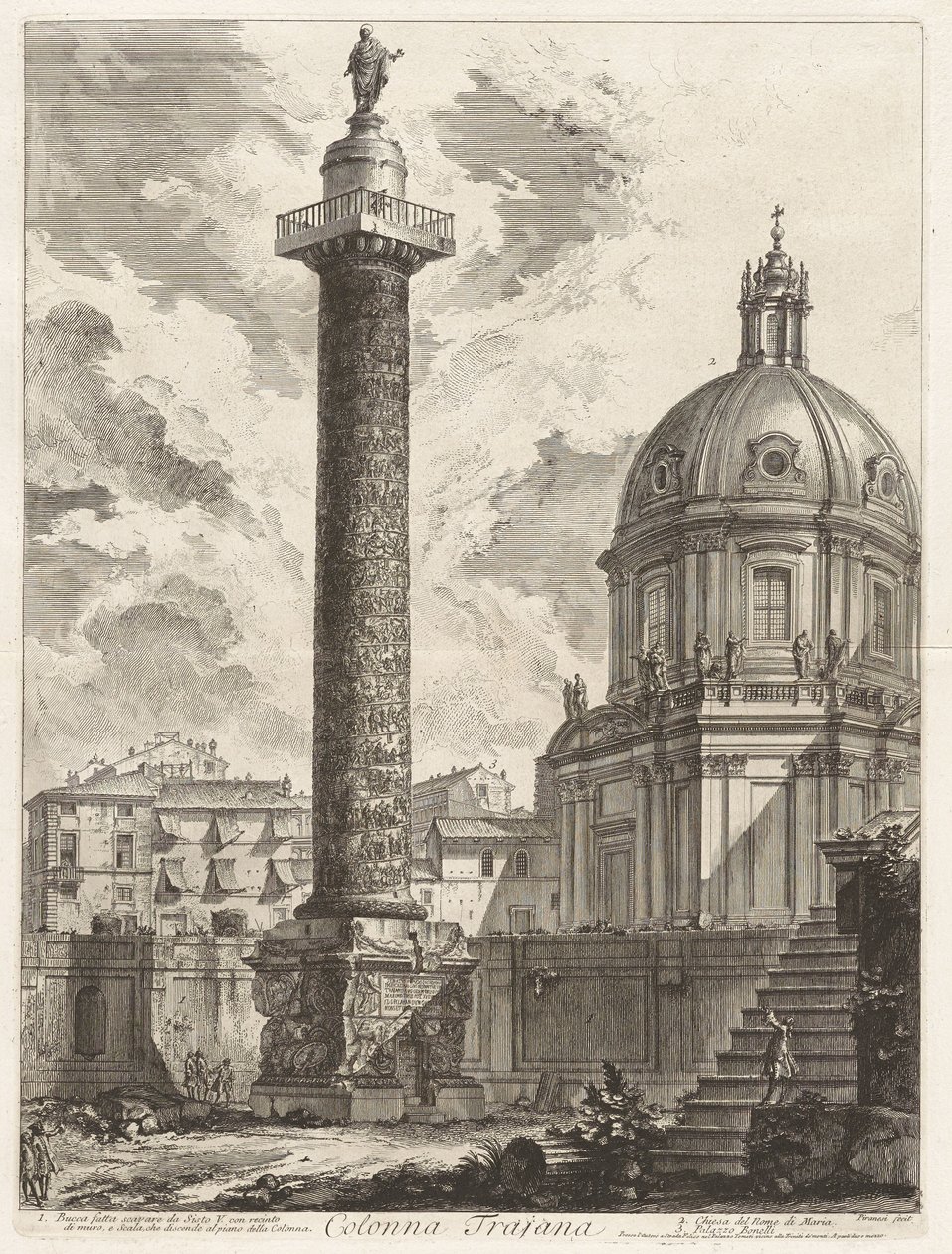 Trajansøylen, fra Vedute di Roma (Utsikter over Roma) av Giovanni Battista Piranesi