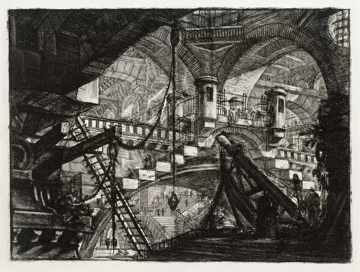 Buen med skjellornamentet (blad 11 i: Carceri d