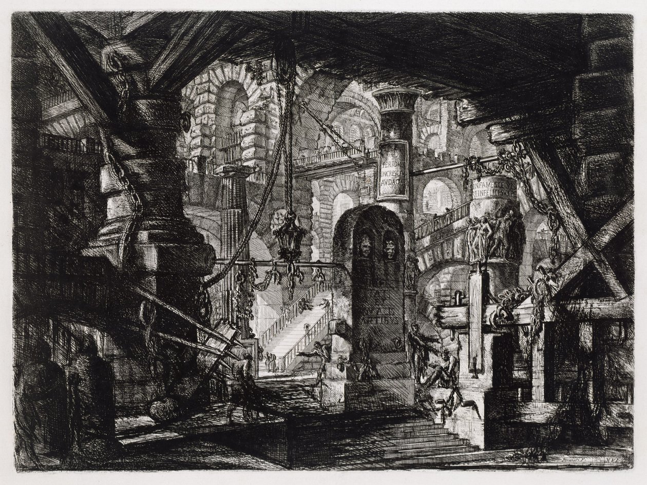 Søylen med kjedet (Plate 16 i: Carceri d