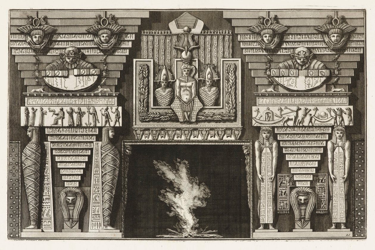 Etruskisk skorstein, fra Diverse Manner of Adorning the Paths av Giovanni Battista Piranesi