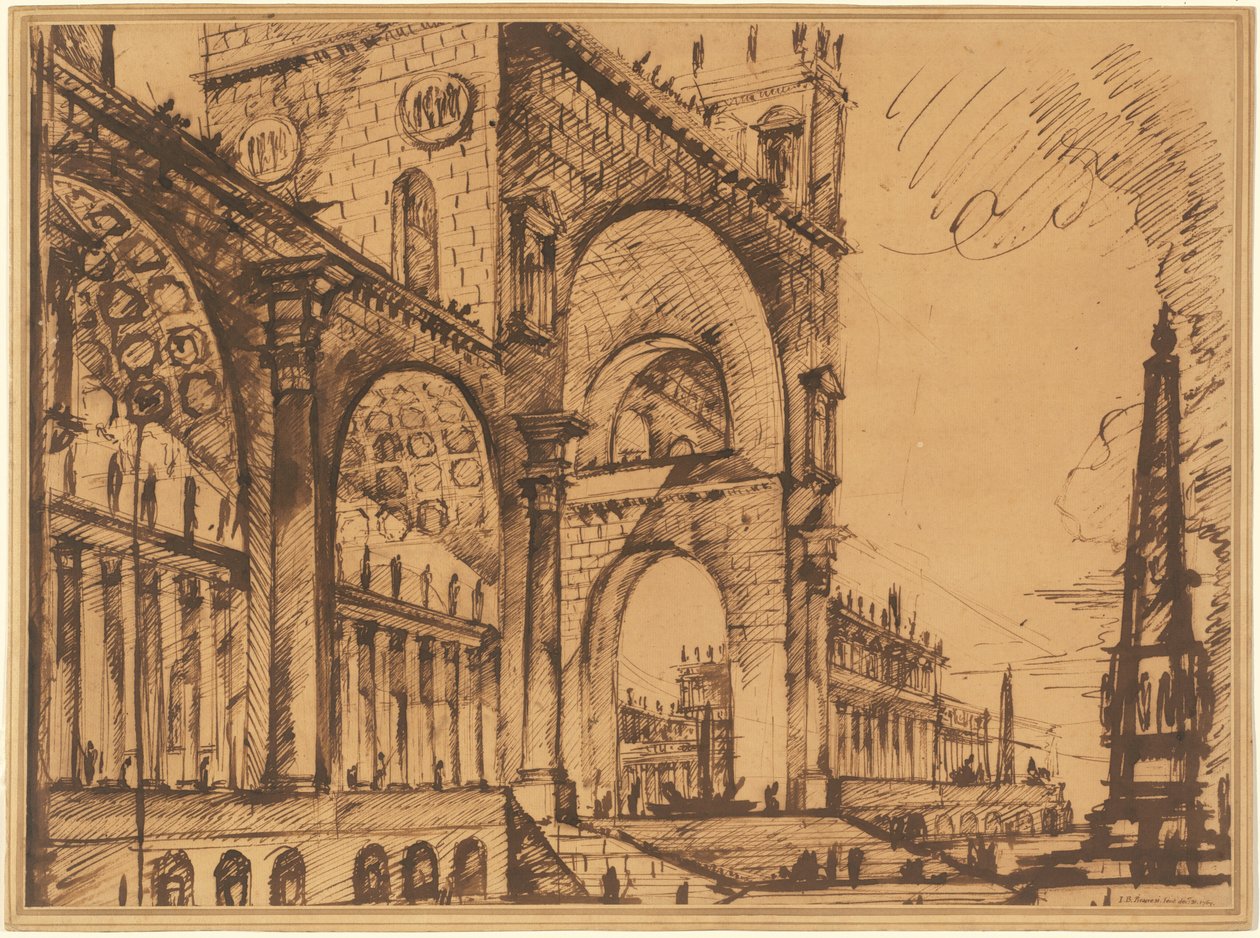 Fantasi over en storslått triumfbue av Giovanni Battista Piranesi