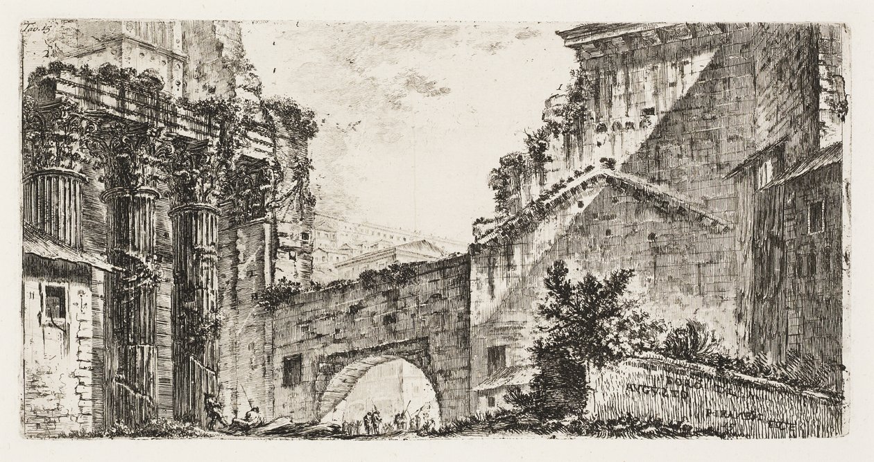 Forum of Augustus, plate 15 fra Some Views of Triumphal Arches og andre monumenter av Giovanni Battista Piranesi