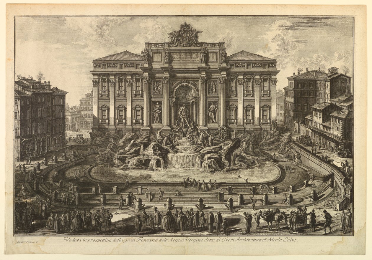 Trevifontenen av Giovanni Battista Piranesi