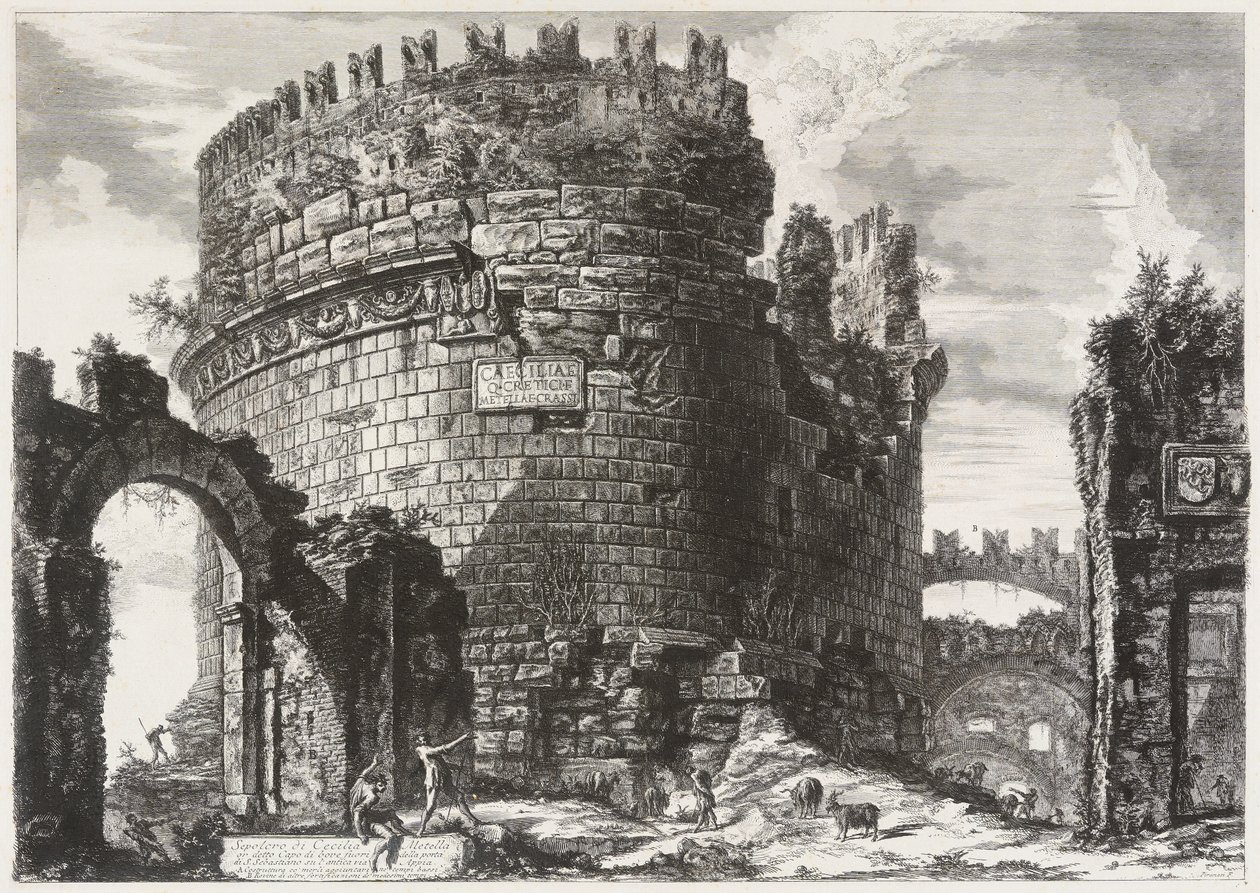 Caecilia Metellas gravmonument av Giovanni Battista Piranesi