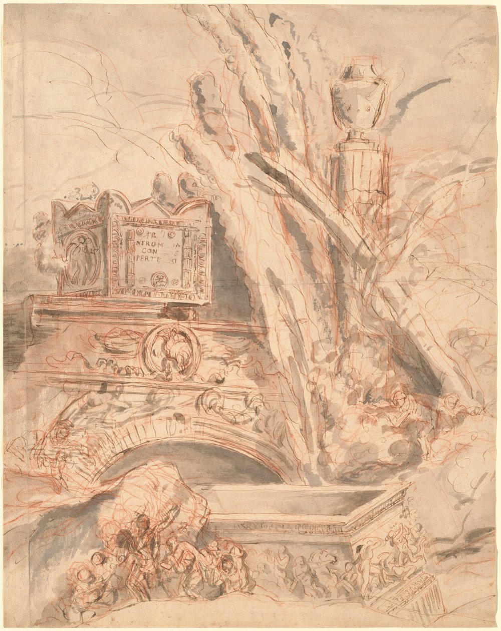 Grottesco med graven til Nero av Giovanni Battista Piranesi