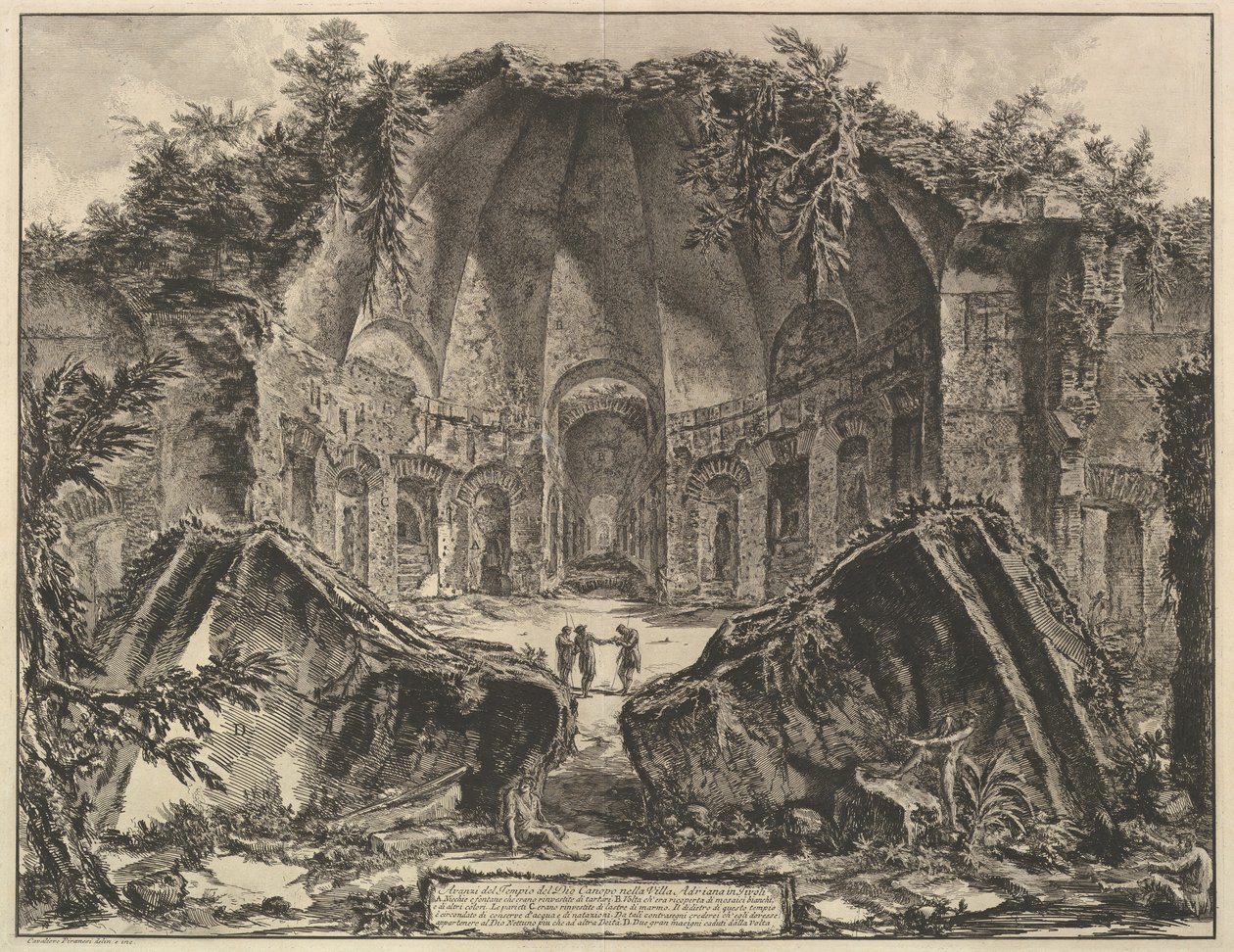 Hadrians Villa: Canopus Remains of the God Canopus Temple i Hadrians Villa i Tivo ..., ca. 1769. av Giovanni Battista Piranesi