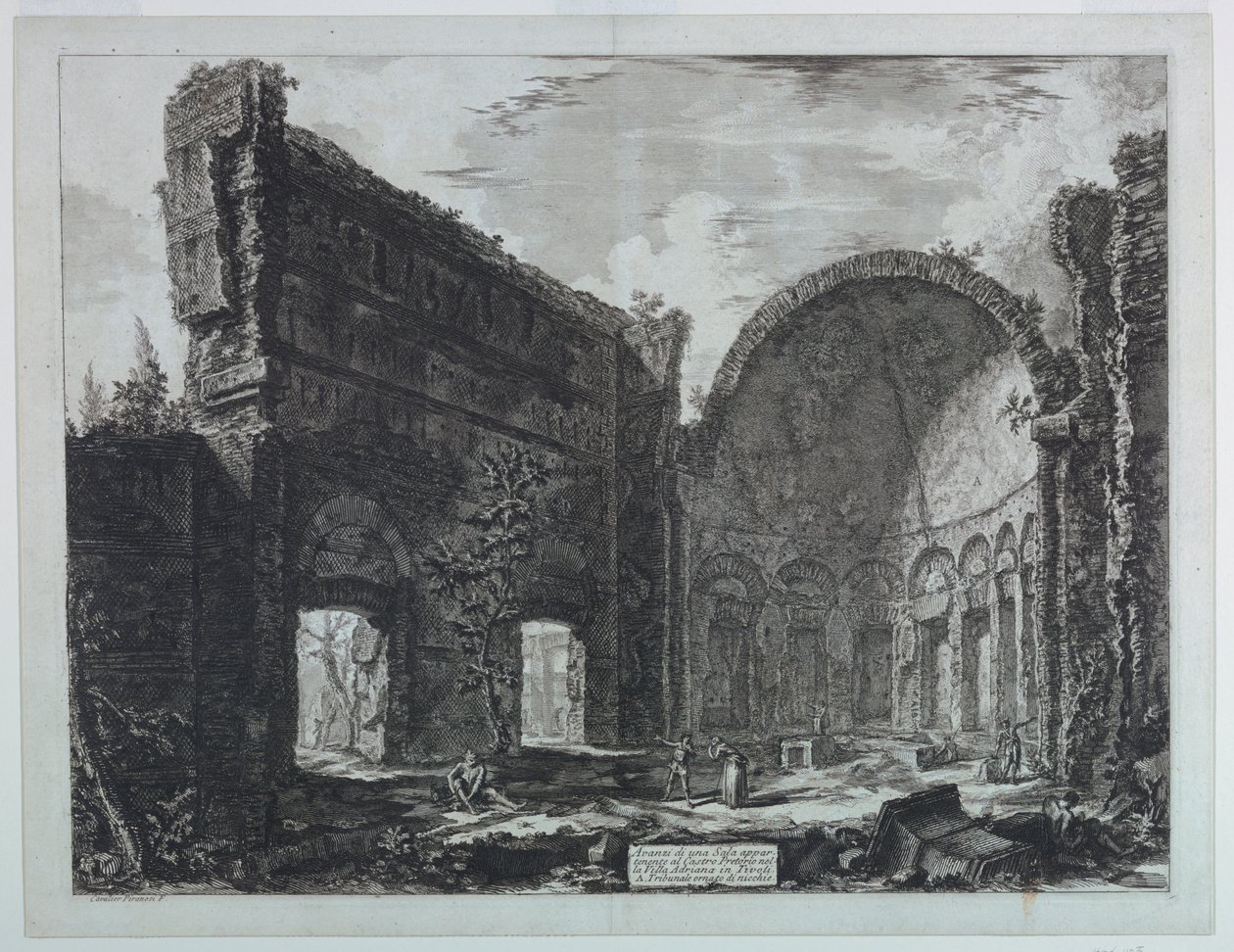 Hadrians villa nær Tivoli, "Utsikten over Roma" (1748-1778) av Giovanni Battista Piranesi