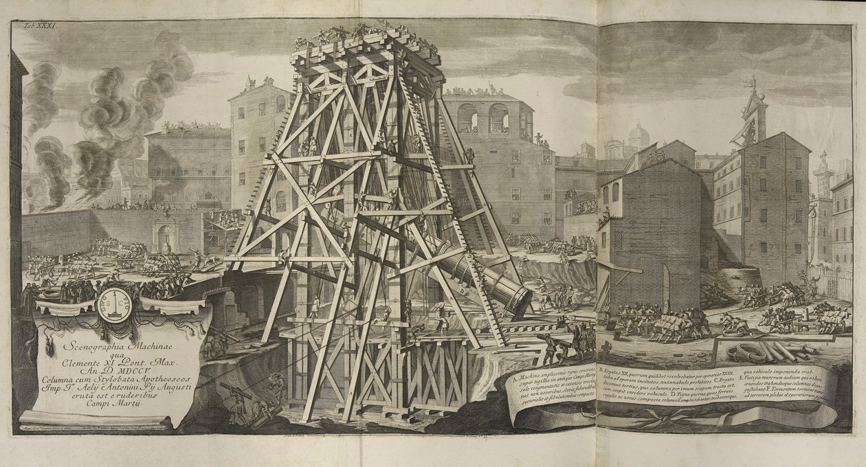 Giovanni Battista Piranesi, stipendiat ved Royal Society of Antiquaries, Campus Martius i det gamle Roma av Giovanni Battista Piranesi