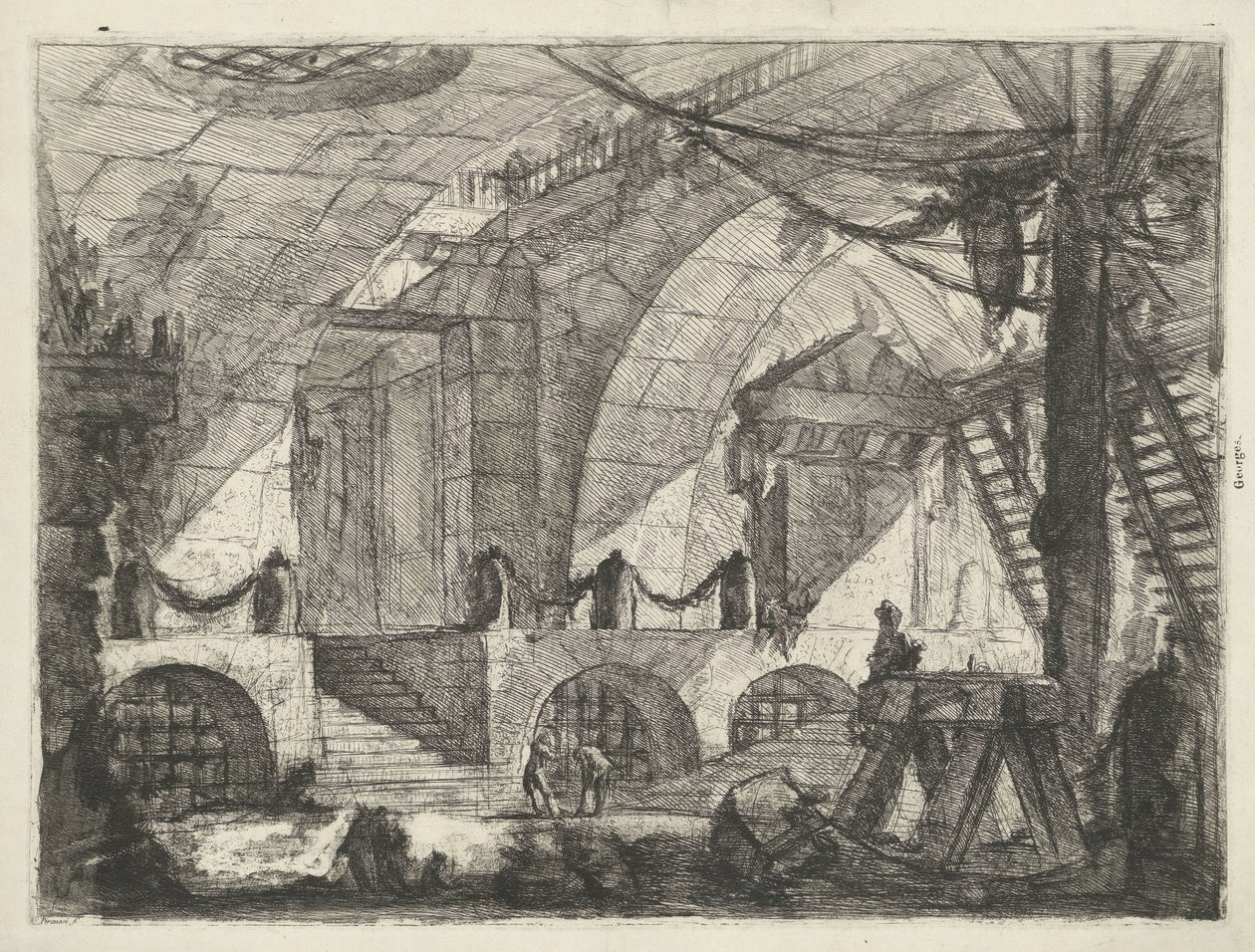 Kerker møtte zaagbok Kerkers (serietittel) Capric Inventions av Carceri alle Acqua Forte (serietittel) av Giovanni Battista Piranesi
