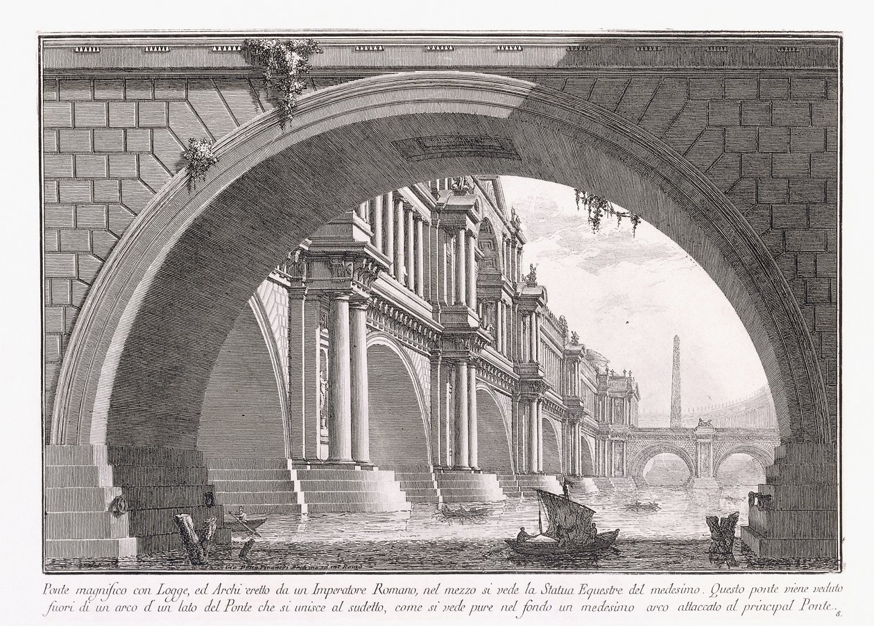 Storslått bro med Loggia av Giovanni Battista Piranesi