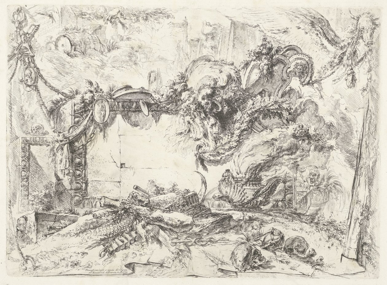 Monumenteel nettbrett Dekorative innfall (tidligere serietittel) Grotesques (serietittel) av Giovanni Battista Piranesi