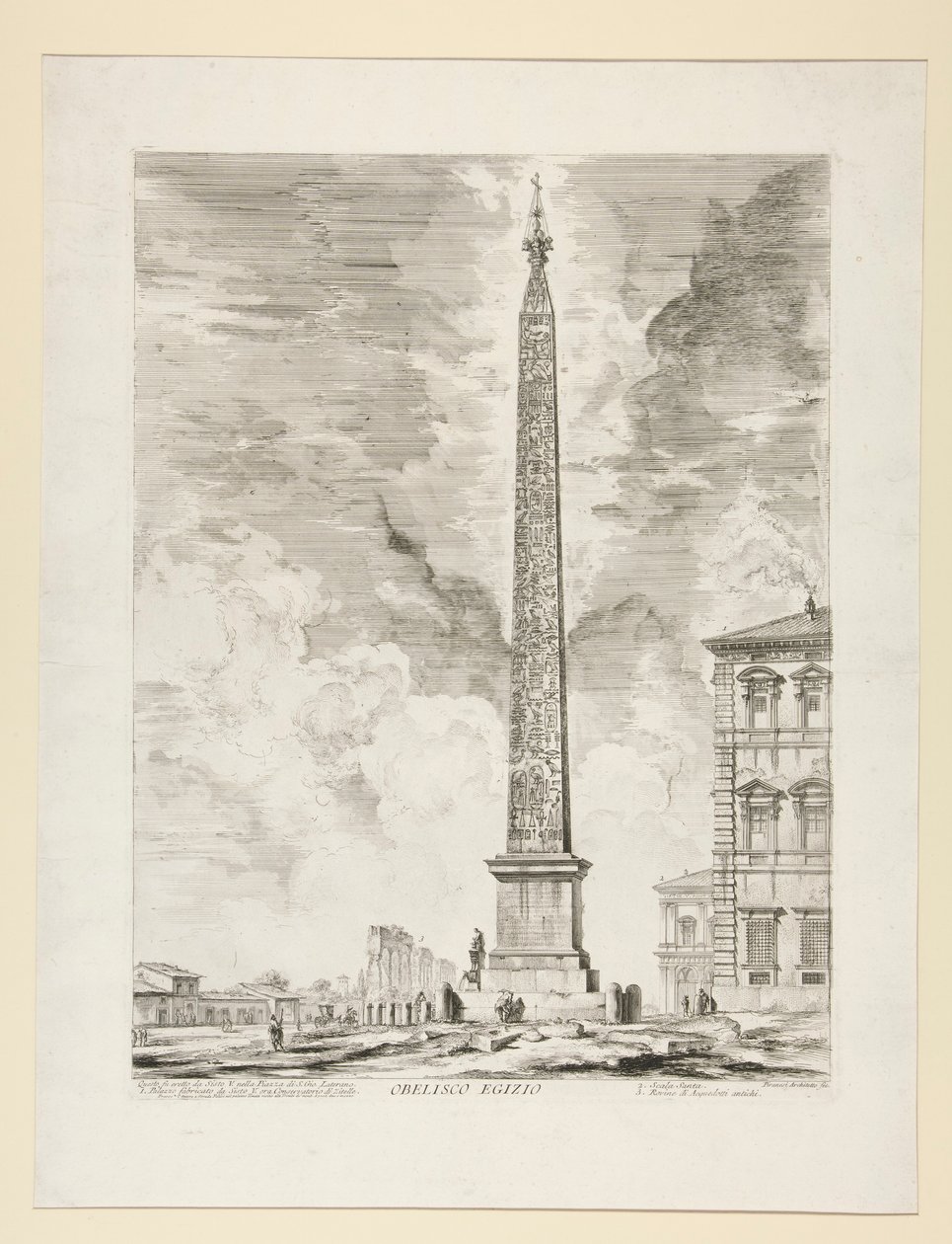 Egyptisk Obelisk, fra utsikt over Roma av Giovanni Battista Piranesi
