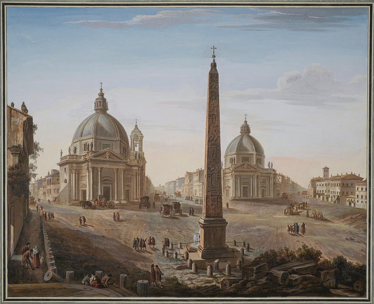 Piazza del Popolo, Roma av Giovanni Battista Piranesi