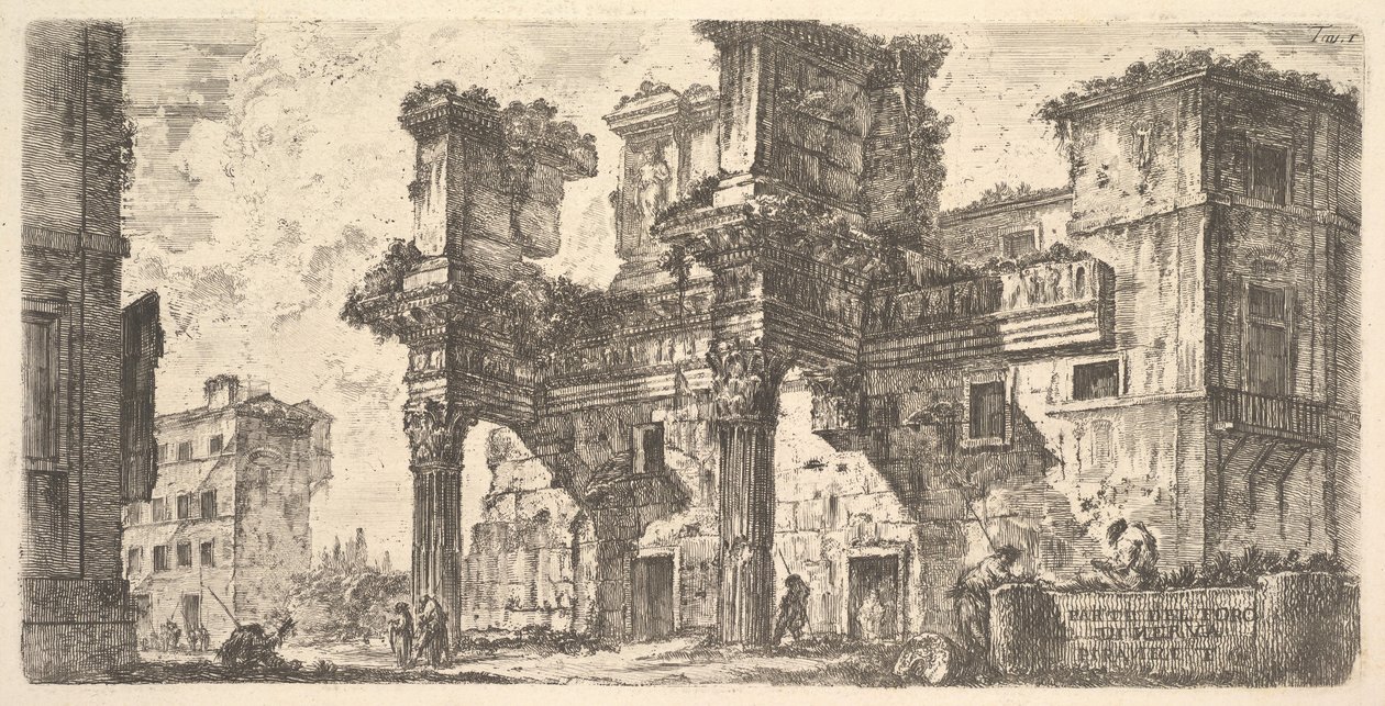 Plate 1: Del av Forum of Nerva Del av Forum of Nerva, ca. 1748. av Giovanni Battista Piranesi
