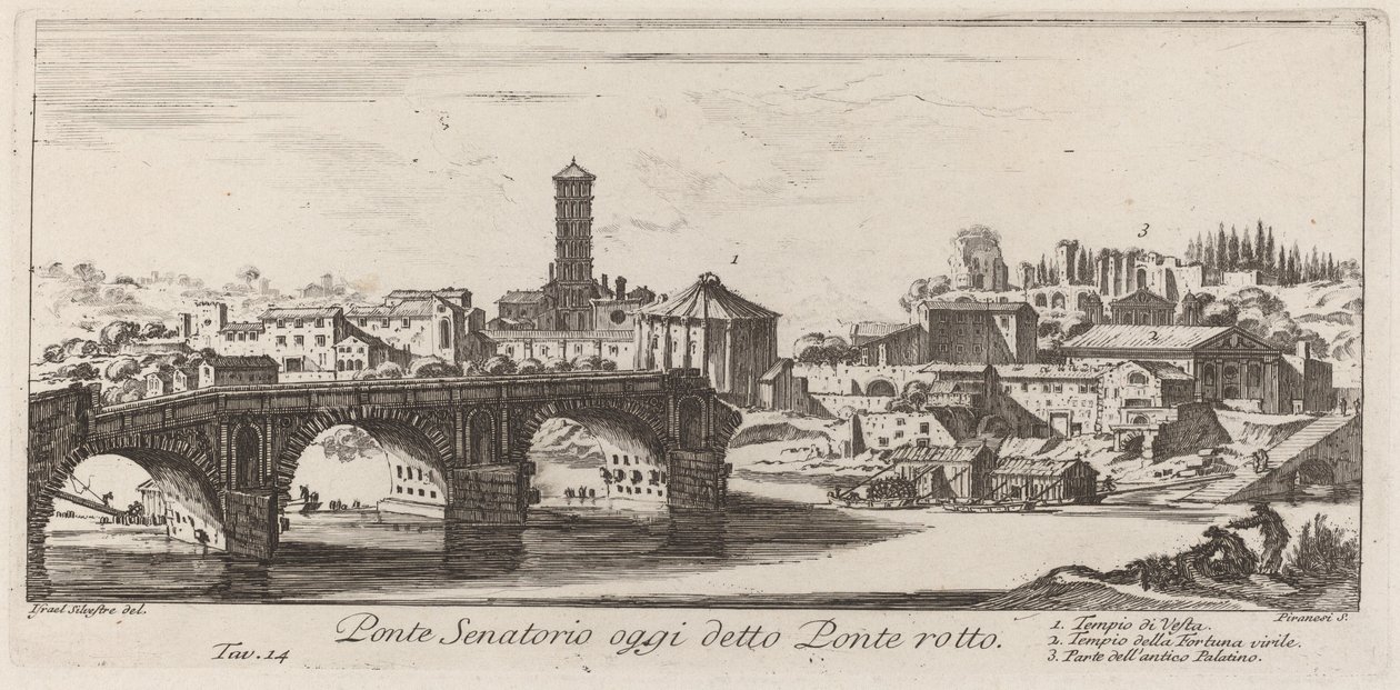 Ponte Senatorio heter i dag Ponte Rotto av Giovanni-Battista Piranesi