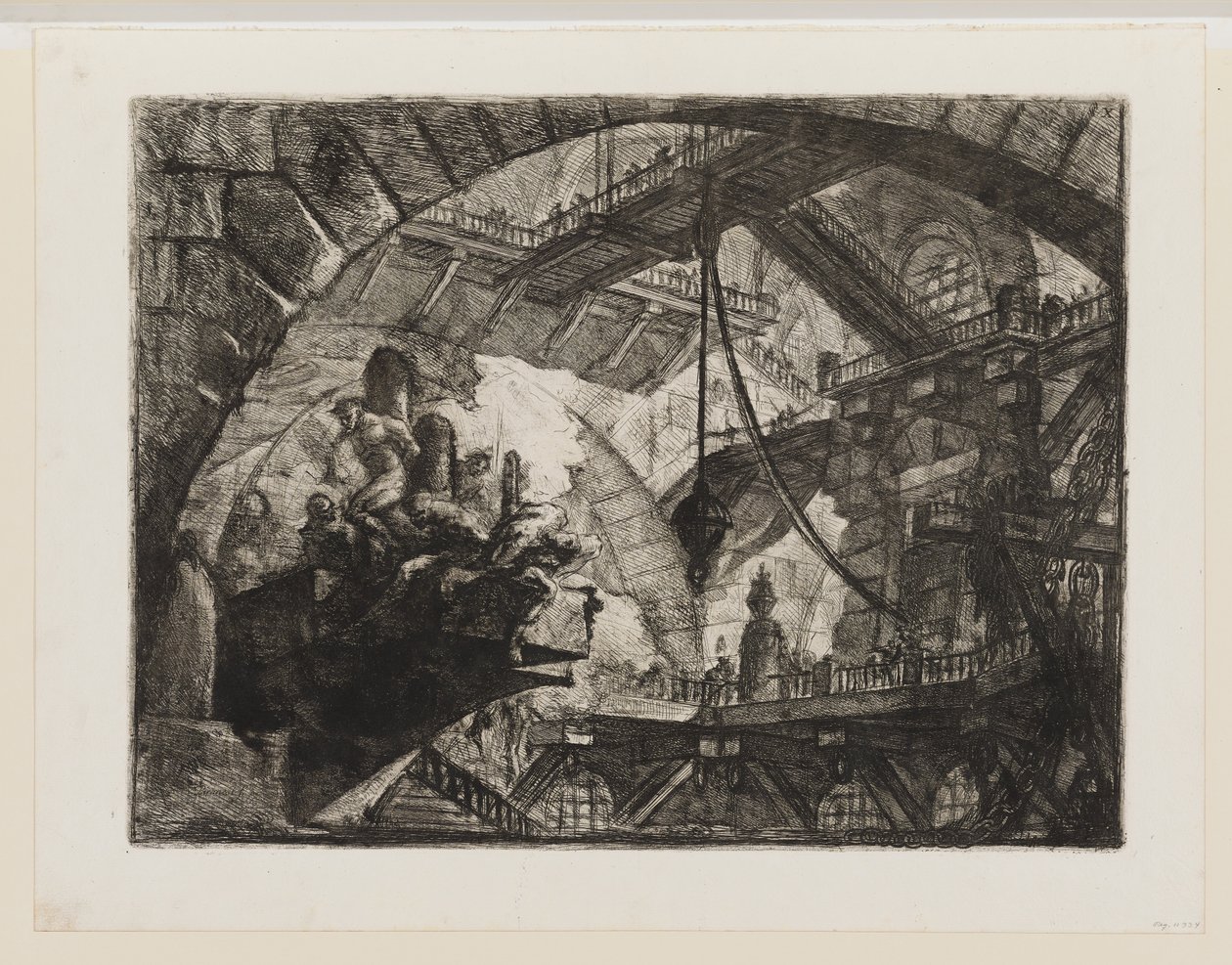 Fanger på en utstikkende plattform av Giovanni Battista Piranesi