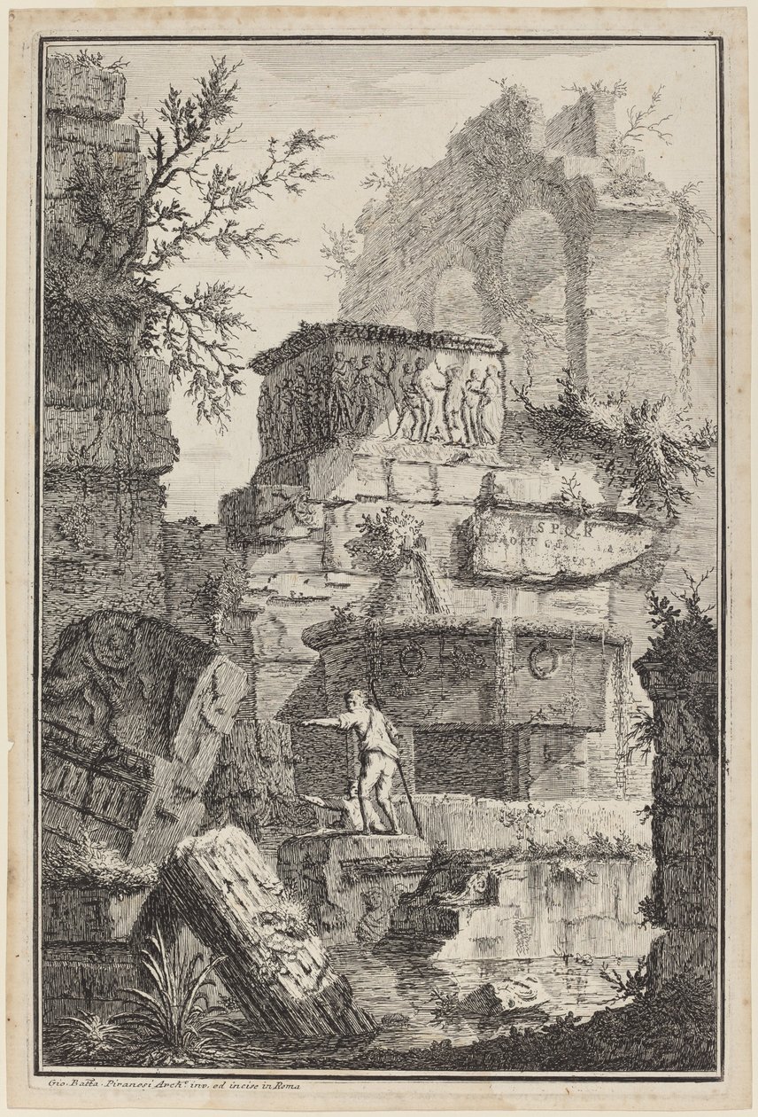 Ruiner av gamle bygninger av Giovanni Battista Piranesi