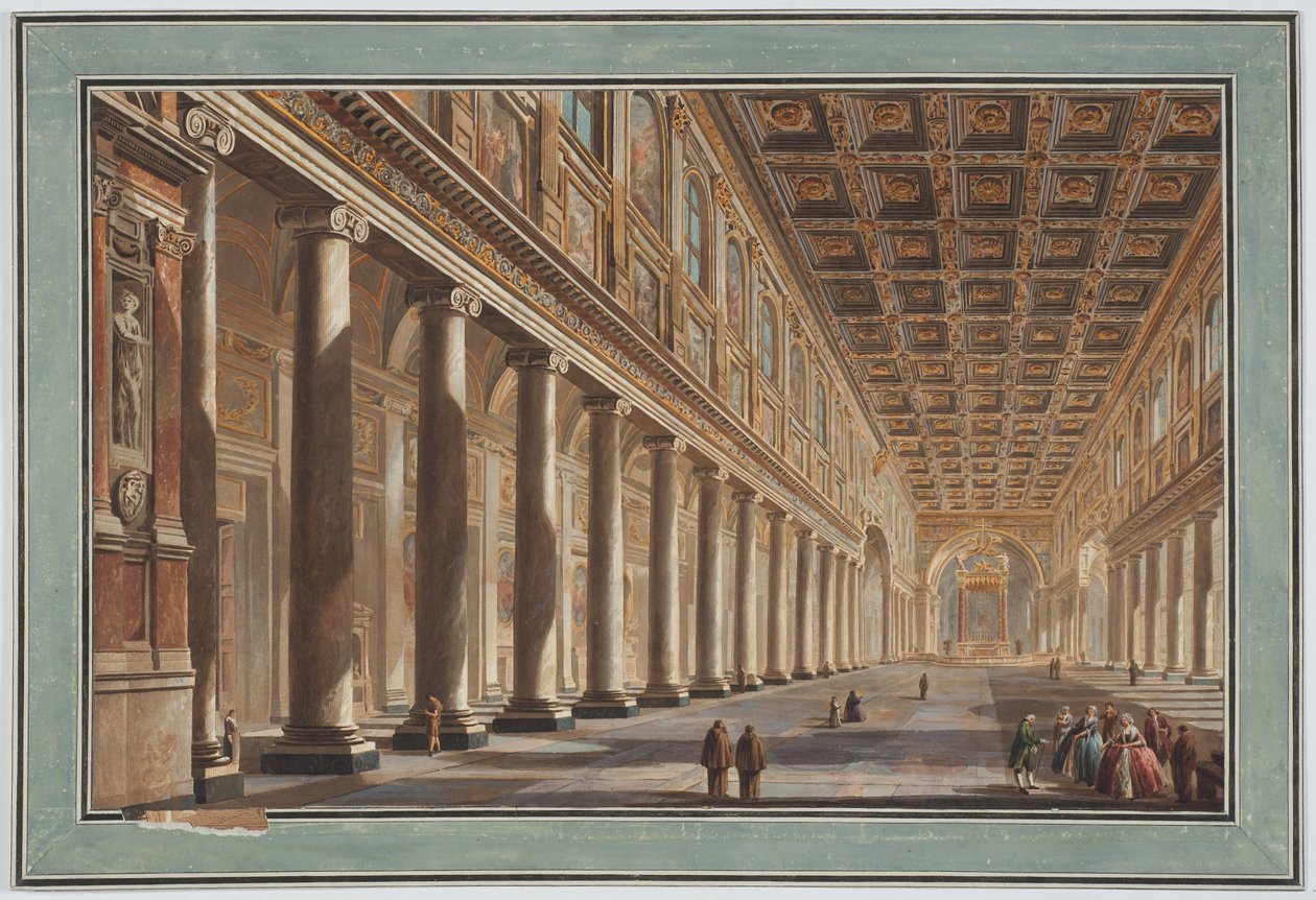Santa Maria Maggiore, interiør, Roma av Giovanni Battista Piranesi