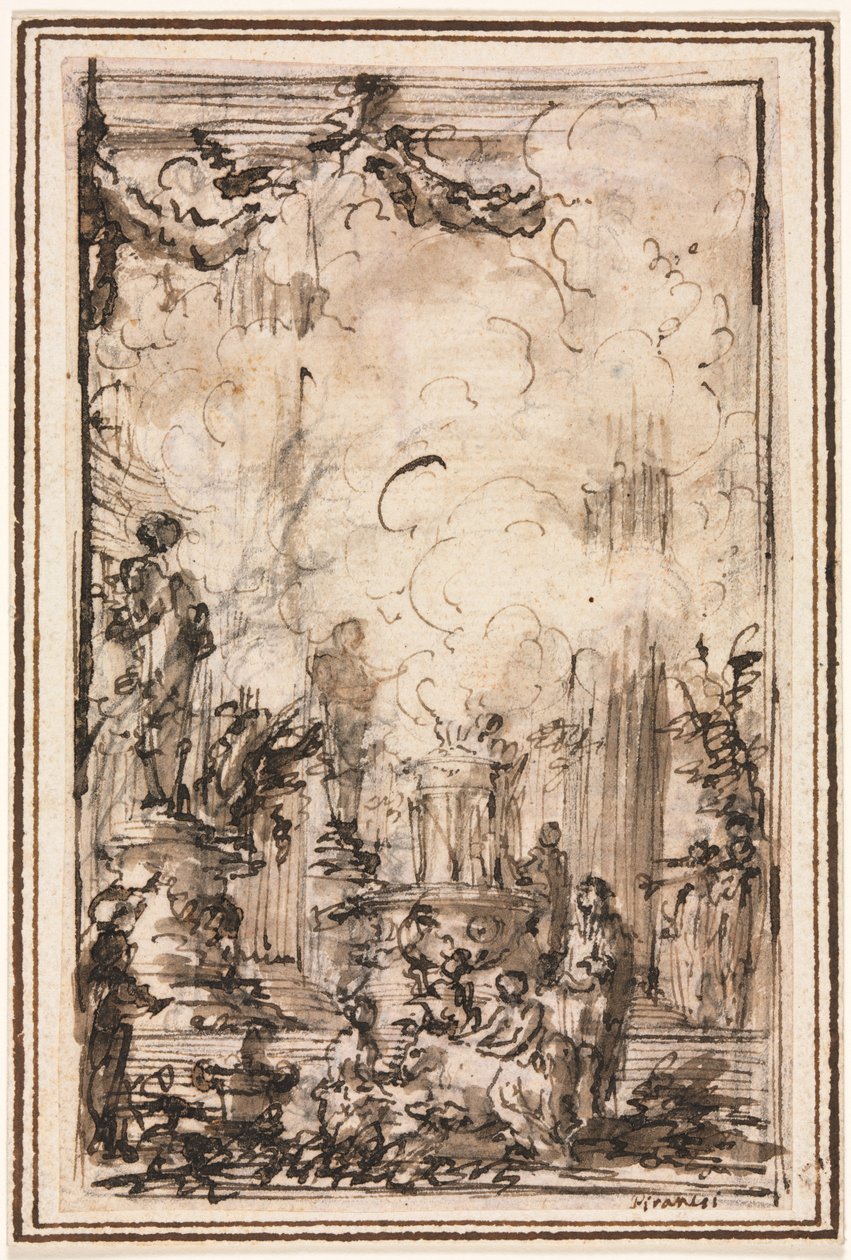 Offergave i et tempel av Giovanni Battista Piranesi