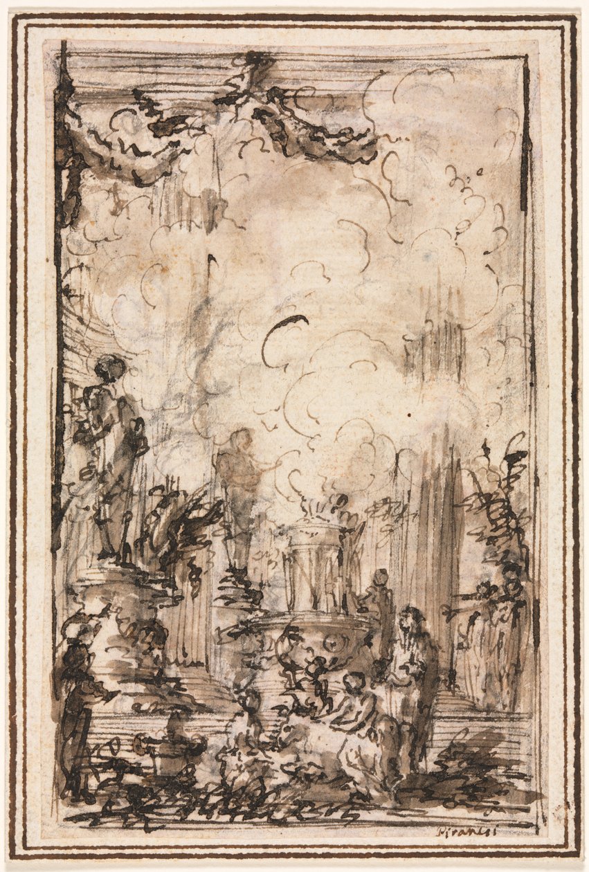 Offeroffer i et tempel, etter 1750. av Giovanni Battista Piranesi
