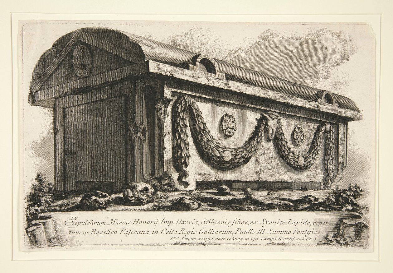 Graven til Maria Honorius Imp. din kone av Giovanni Battista Piranesi