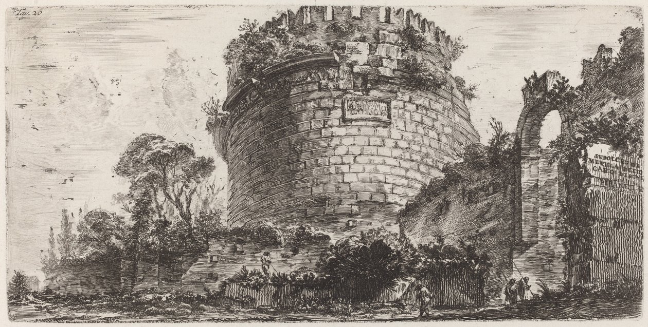 Graven til Metella kjent som Capo di Bove av Giovanni Battista Piranesi