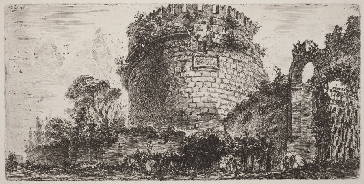 Metellas gravmonument, kalt Capo di Bove av Giovanni Battista Piranesi