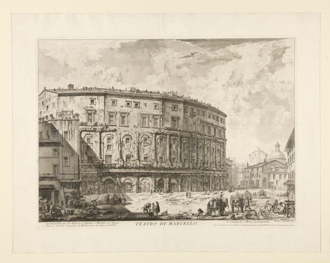 Teatro di Marcello (Teateret til Marcellus), fra Utsikt over Roma av Giovanni Battista Piranesi