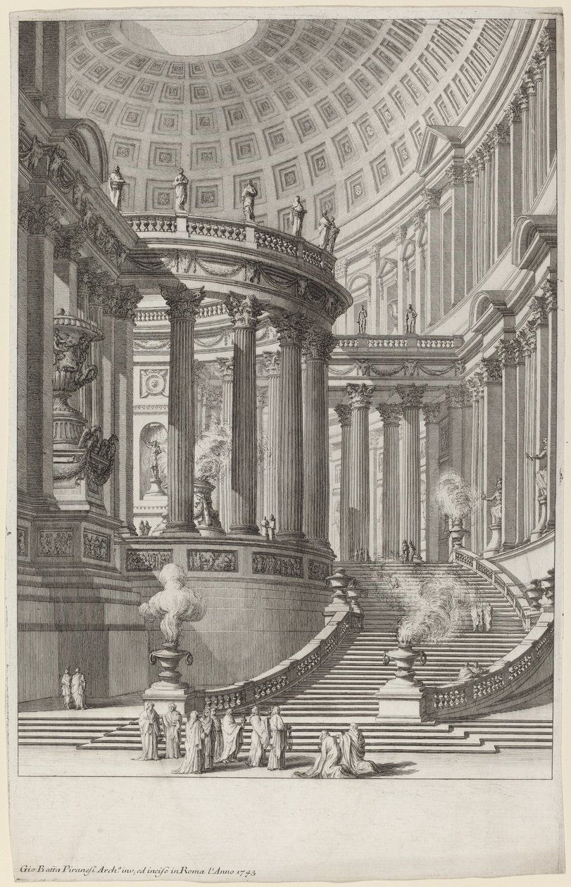Gammelt tempel av Giovanni Battista Piranesi