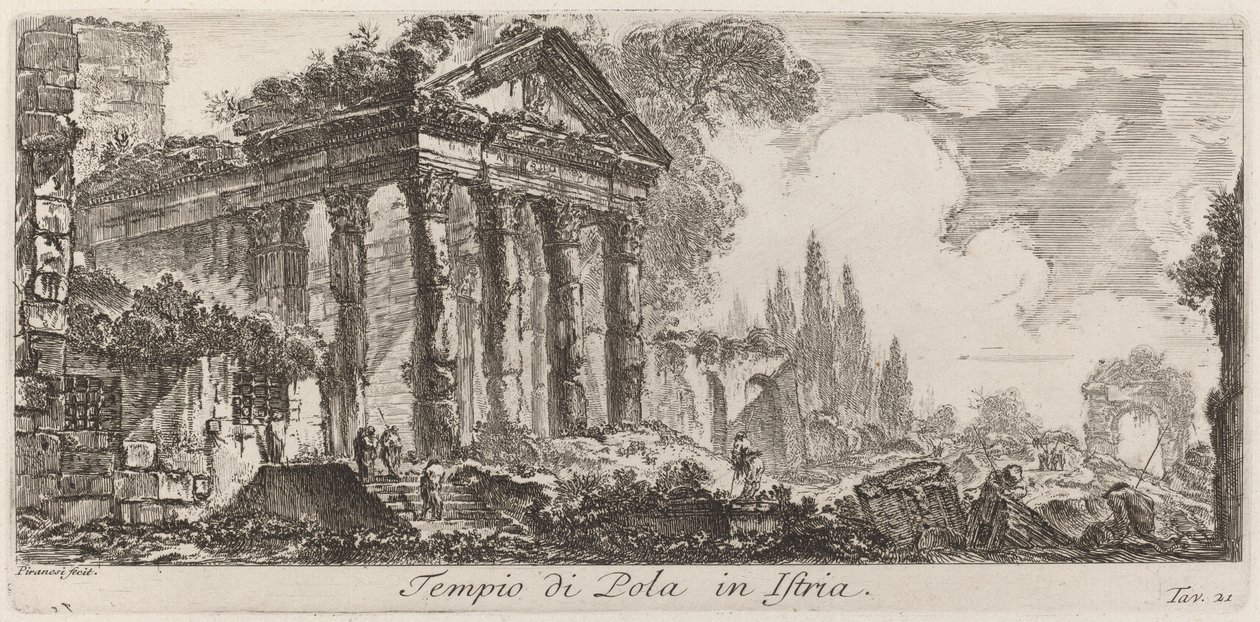 Pula-tempelet i Istria av Giovanni Battista Piranesi