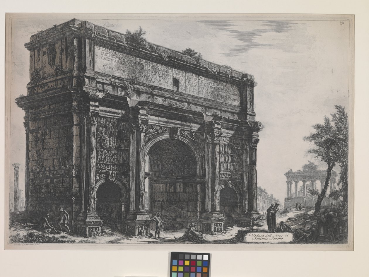 The Arch of Septimus Severus (etsing) av Giovanni Battista Piranesi