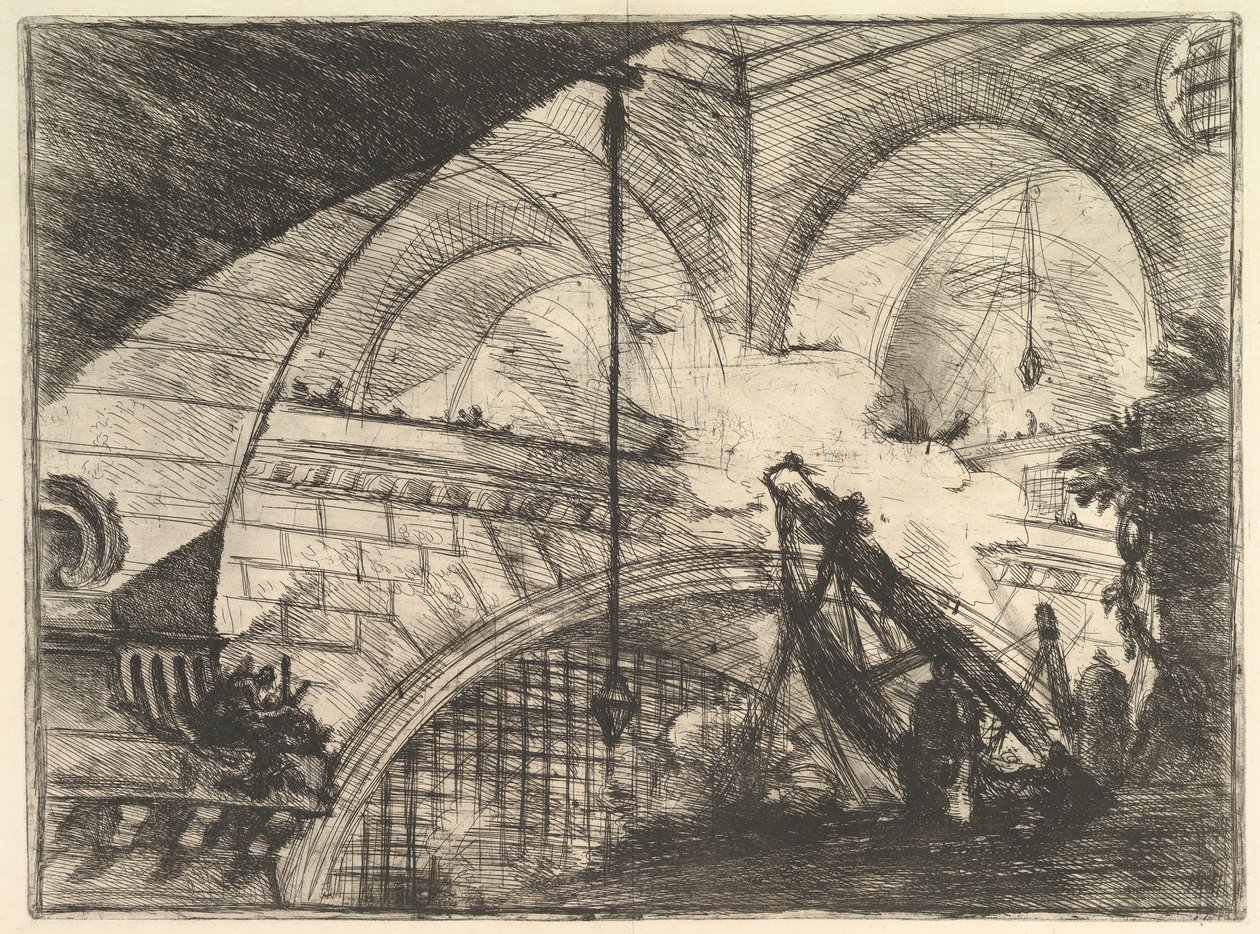 The Arch with a Shell Ornament, fra Carceri dinvenzione Imaginary Prisons, ca. 1749-50. av Giovanni Battista Piranesi